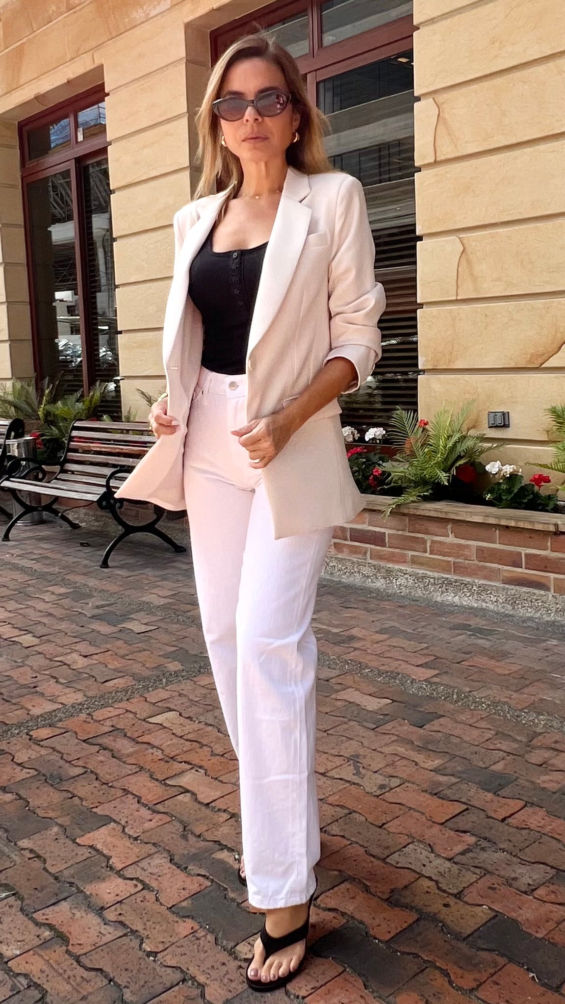 Love Blazer cream blazer front view